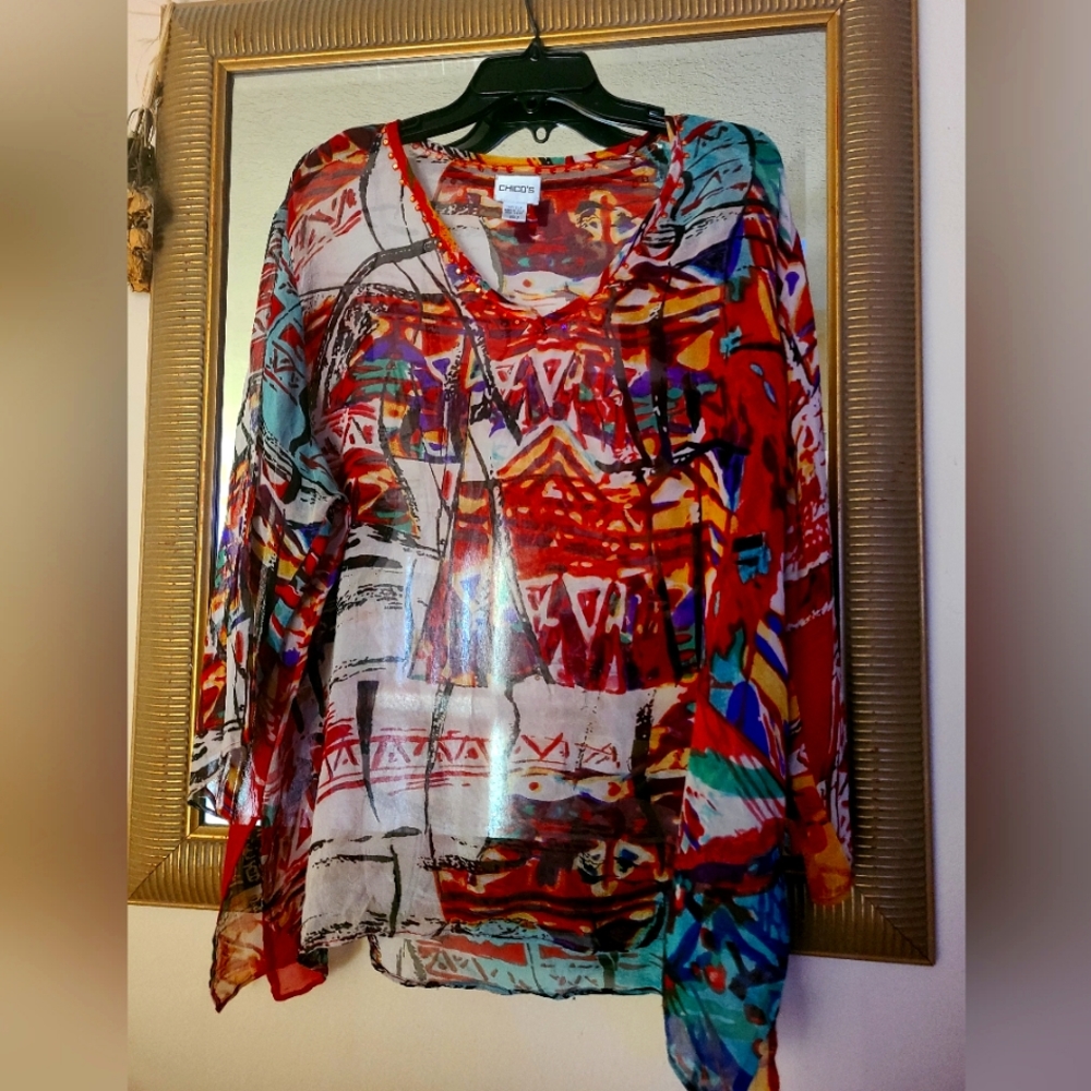 Chicos silk top .